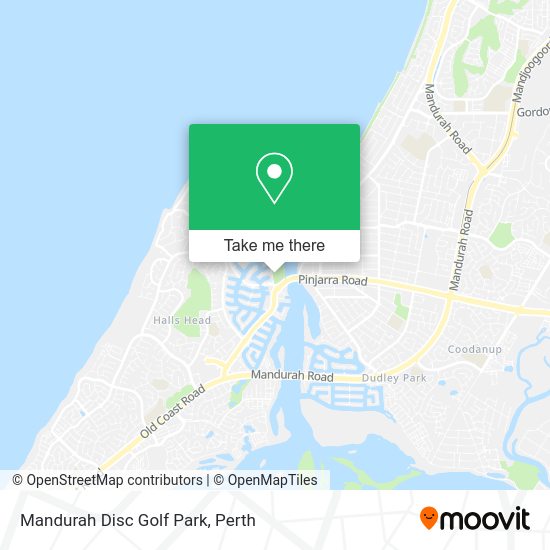 Mandurah Disc Golf Park map