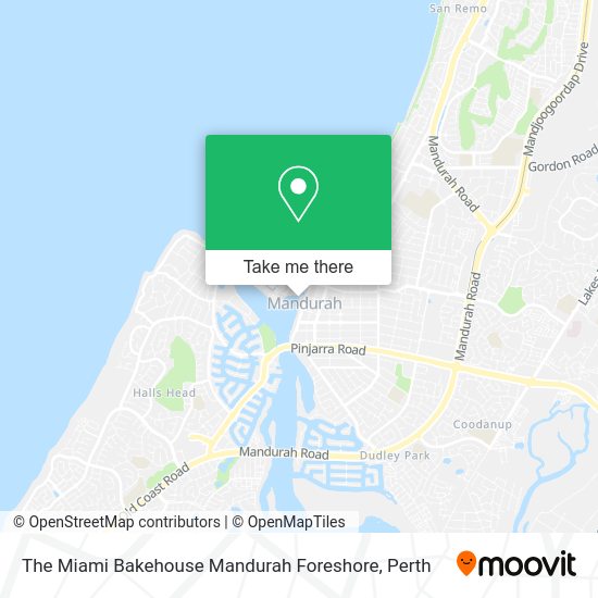 The Miami Bakehouse Mandurah Foreshore map