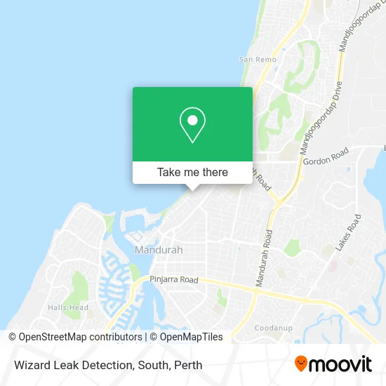 Mapa Wizard Leak Detection, South