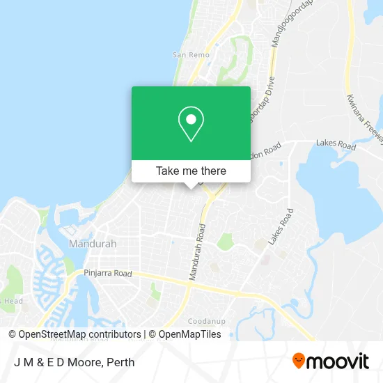 Mapa J M & E D Moore