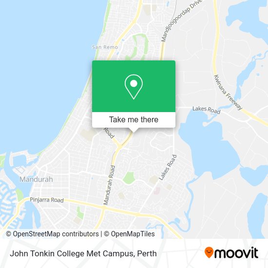John Tonkin College Met Campus map