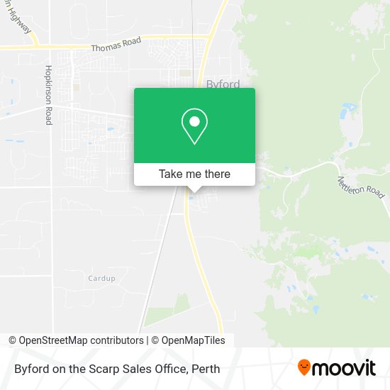 Byford on the Scarp Sales Office map