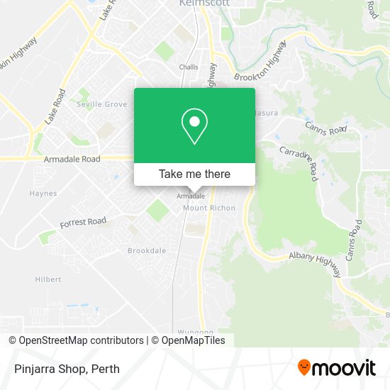 Pinjarra Shop map