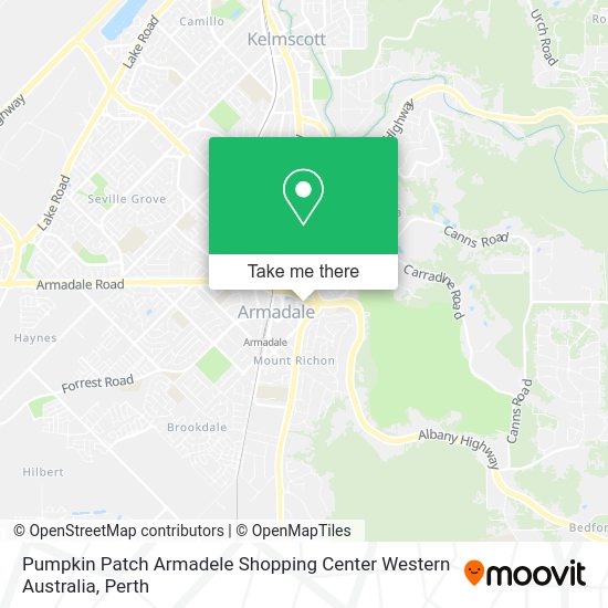 Pumpkin Patch Armadele Shopping Center Western Australia map