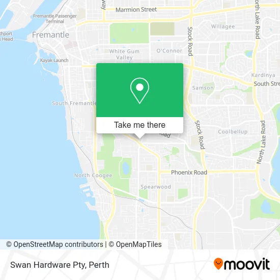 Mapa Swan Hardware Pty