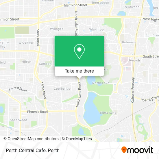 Mapa Perth Central Cafe