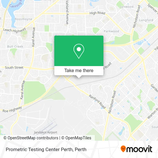 Mapa Prometric Testing Center Perth
