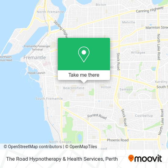 The Road Hypnotherapy & Health Services map