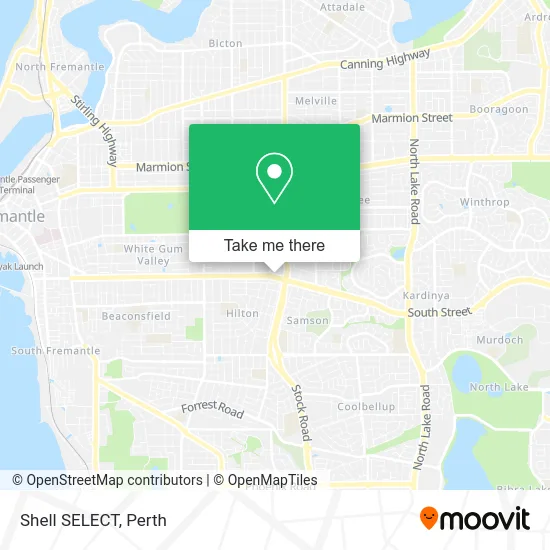 Shell SELECT map