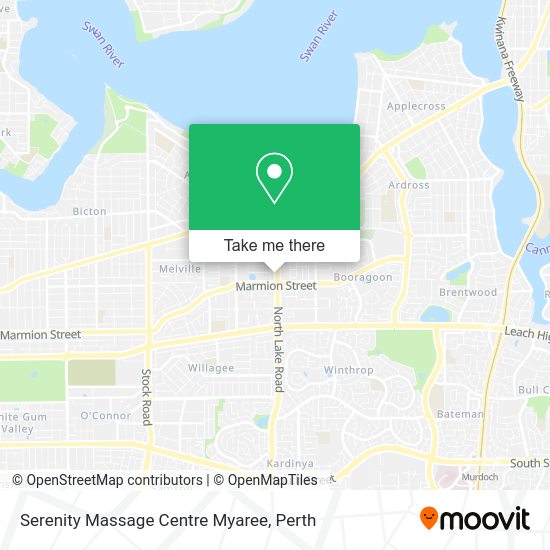 Serenity Massage Centre Myaree map