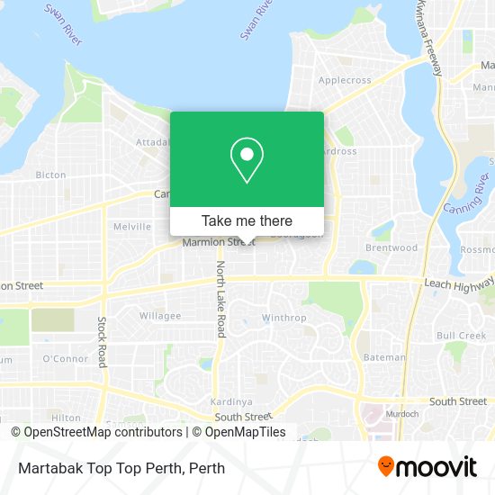 Martabak Top Top Perth map
