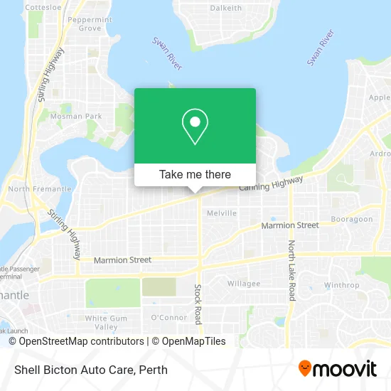 Mapa Shell Bicton Auto Care