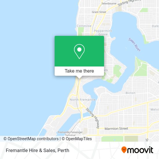 Fremantle Hire & Sales map