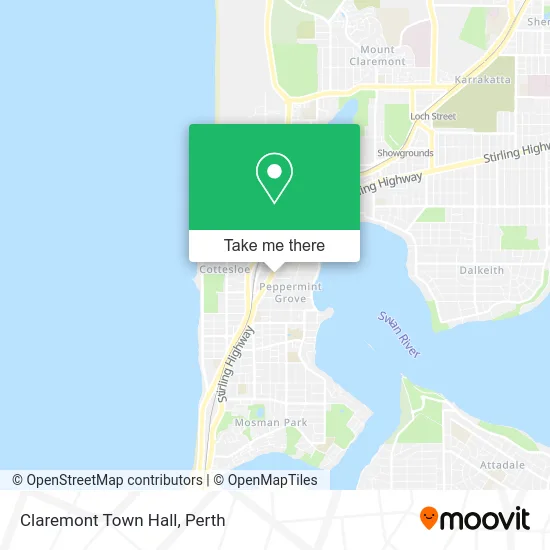 Mapa Claremont Town Hall