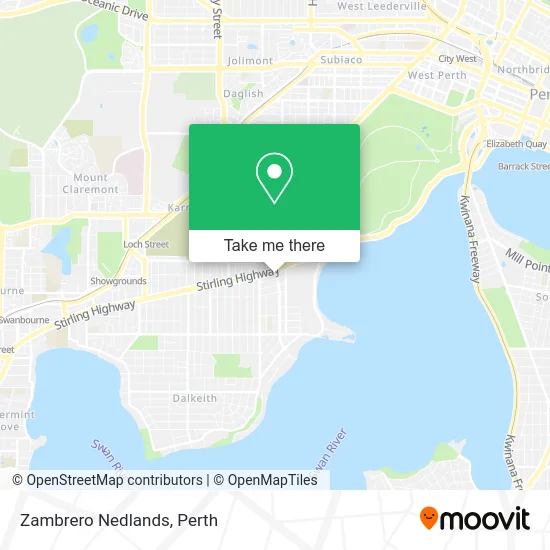 Mapa Zambrero Nedlands