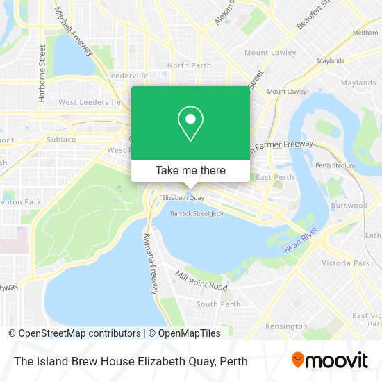 The Island Brew House Elizabeth Quay map