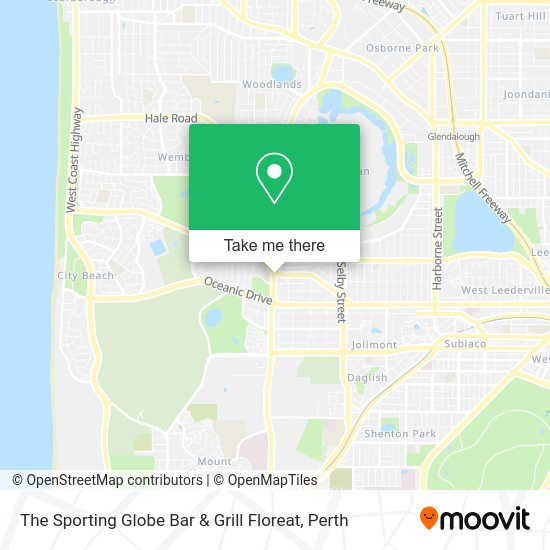The Sporting Globe Bar & Grill Floreat map