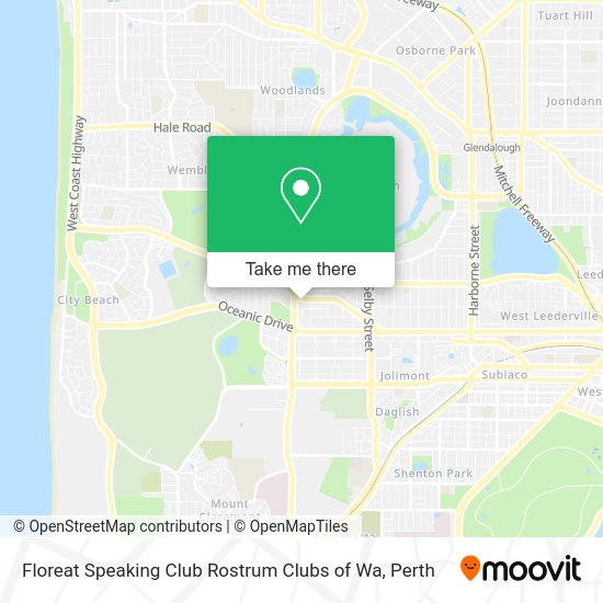 Floreat Speaking Club Rostrum Clubs of Wa map