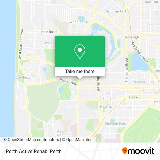 Perth Active Rehab map