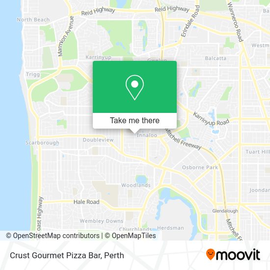 Crust Gourmet Pizza Bar map