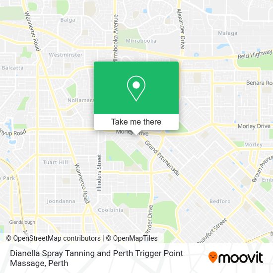 Dianella Spray Tanning and Perth Trigger Point Massage map