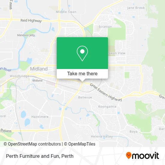 Mapa Perth Furniture and Fun