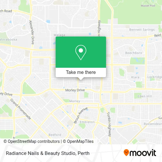 Mapa Radiance Nails & Beauty Studio