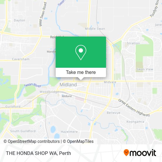 THE HONDA SHOP WA map