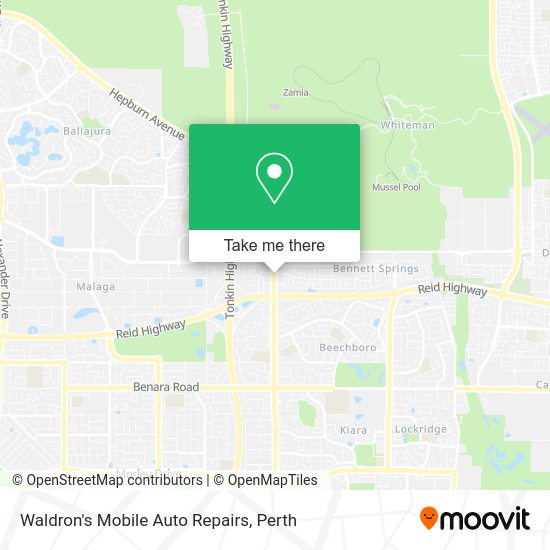Waldron's Mobile Auto Repairs map