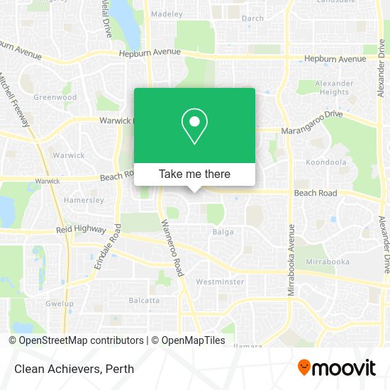 Clean Achievers map