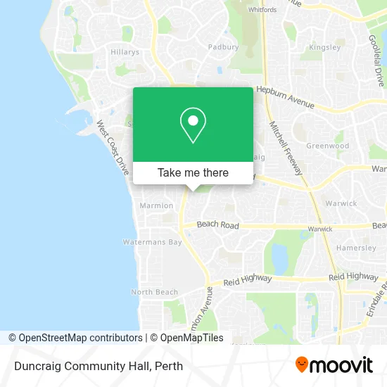 Mapa Duncraig Community Hall