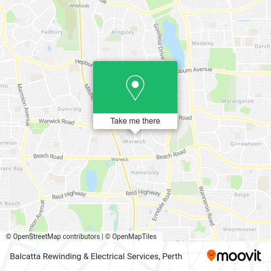 Balcatta Rewinding & Electrical Services map