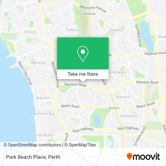 Park Beach Place map