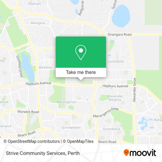 Strive Community Services map