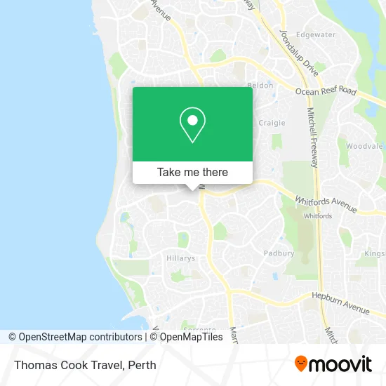 Mapa Thomas Cook Travel