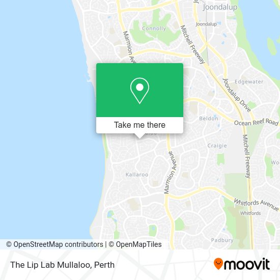 The Lip Lab Mullaloo map