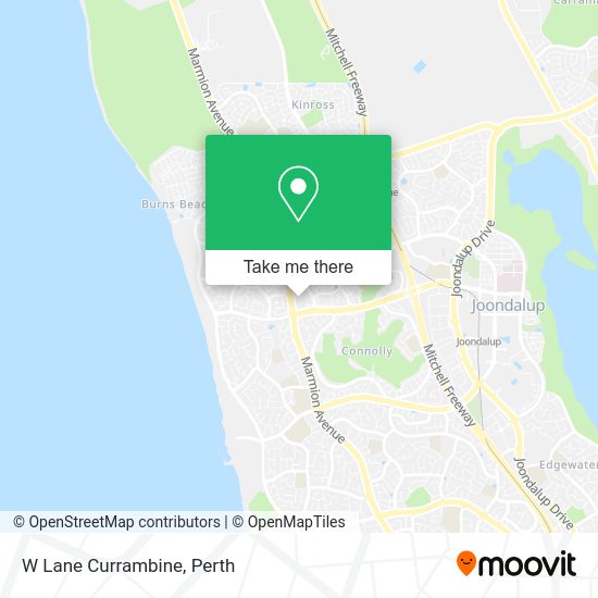 W Lane Currambine map