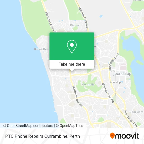 Mapa PTC Phone Repairs Currambine