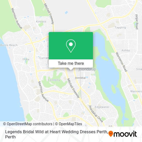 Legends Bridal Wild at Heart Wedding Dresses Perth map