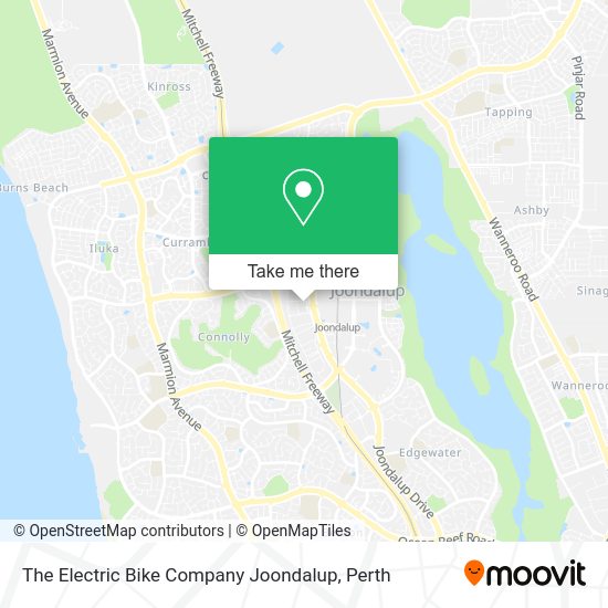 The Electric Bike Company Joondalup map
