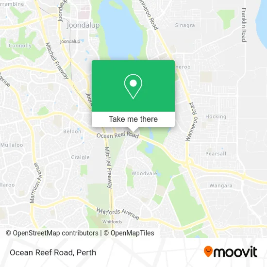 Mapa Ocean Reef Road