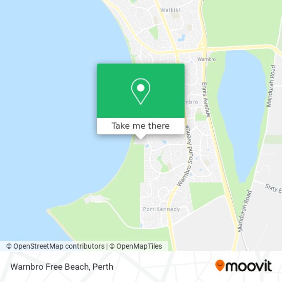 Warnbro Free  Beach map