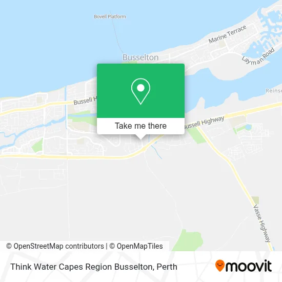 Mapa Think Water Capes Region Busselton
