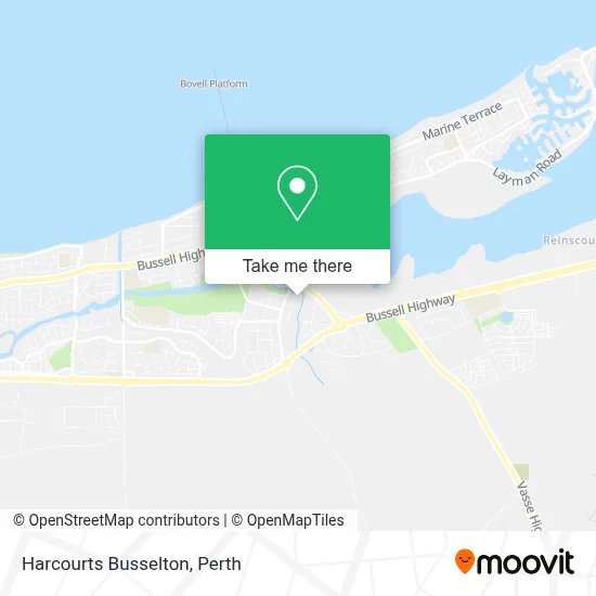 Mapa Harcourts Busselton