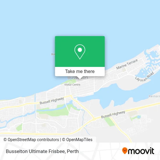 Mapa Busselton Ultimate Frisbee