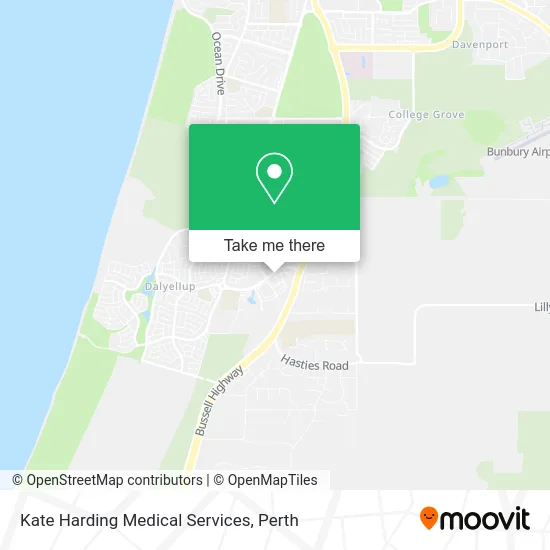Mapa Kate Harding Medical Services