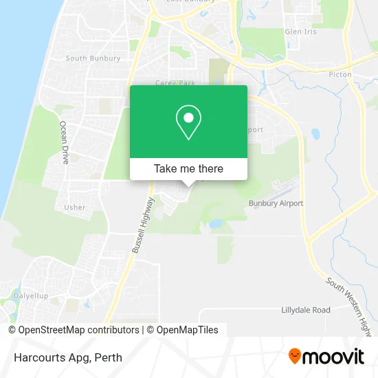 Mapa Harcourts Apg