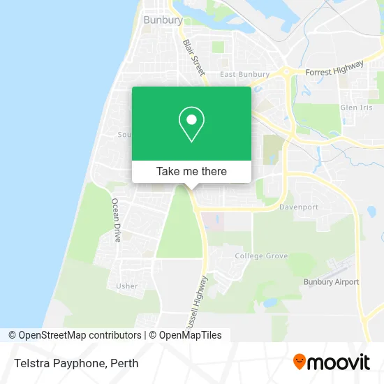 Mapa Telstra Payphone