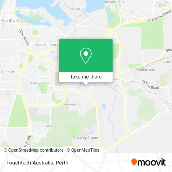 Mapa Touchtech Australia