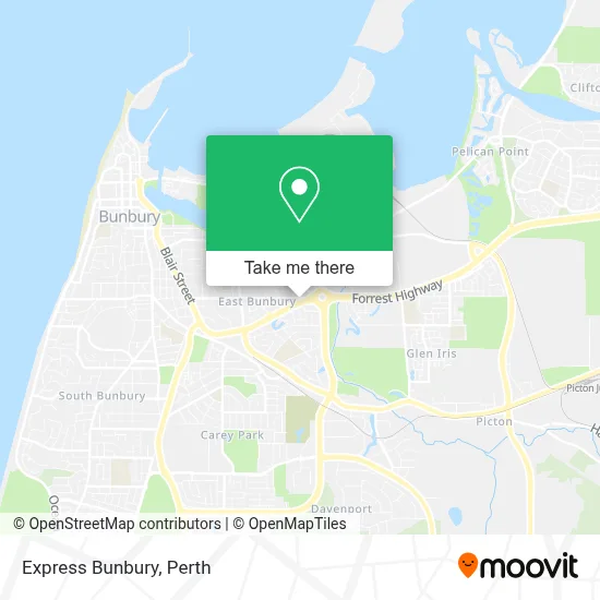 Mapa Express Bunbury
